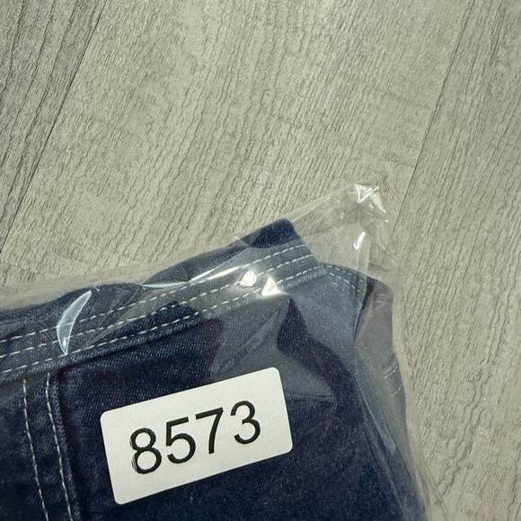 Carhartt Loose Straight Denim Dungaree Jeans Men's 32x30 Blue Dark Wash Workwear - Picture 11 of 11